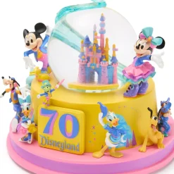 Hot Boule à neige musicale lumineuse Mickey Mouse et ses amis 70e anniversaire de Disneyland Resort Ornements