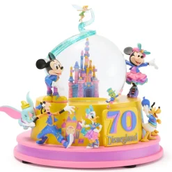 Hot Boule à neige musicale lumineuse Mickey Mouse et ses amis 70e anniversaire de Disneyland Resort Ornements
