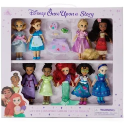 New Coffret cadeau de poupées miniatures, Disney Once Upon a Story, 12,5 cm Figurines Et Univers|Poupées Disney