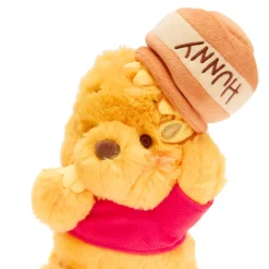 New Japon Peluche Winnie l'Ourson avec pot de miel sur la tête de taille moyenne, 30 cm Peluches