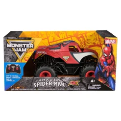 Monster Jam Monster Truck télécommandé Marvel The Amazing Spider-Man, échelle 1:24, jouets pour garçons et filles âgés de 4 ans et plus Véhicules