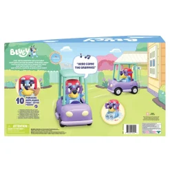 Hot Moose Toys Coffret Janet et voiture de mamie interactive, Bluey Figurines