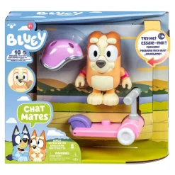 Moose Toys Figurine Bingo sur sa trottinette interactive, Bluey Figurines