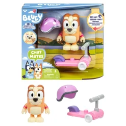 Moose Toys Figurine Bingo sur sa trottinette interactive, Bluey Figurines