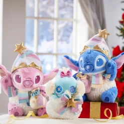 Hot Peluche Stitch avec pochette spéciale fêtes de taille moyenne, Lilo & Stitch Peluches