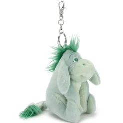 Porte-clés petite peluche Bourriquet verte, Winnie l'Ourson, 16 cm Peluches